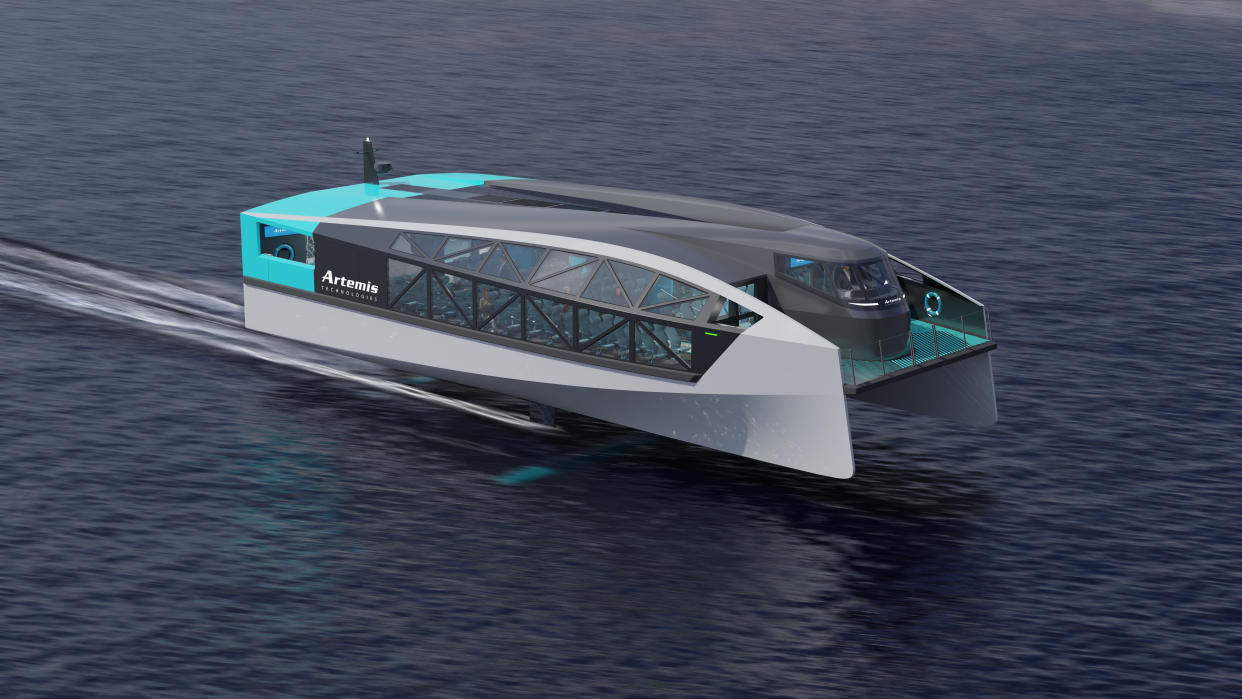 The first ferry is due to start operating between Belfast and Bangor in 2024 (Artemis Technologies/PA)