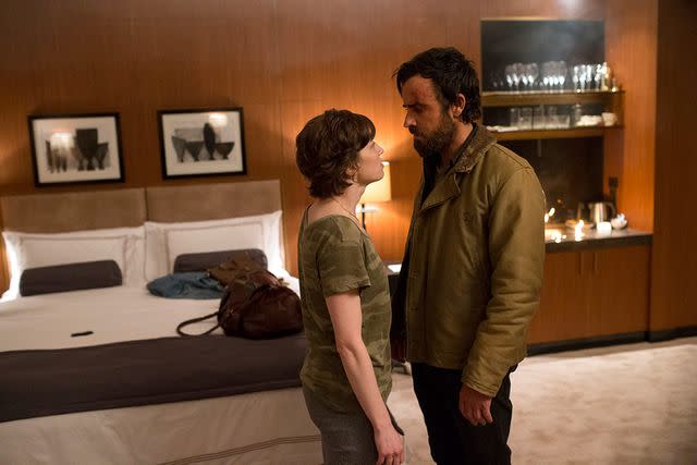 Ben King/HBO Carrie Coon and Justin Theroux on 'The Leftovers'