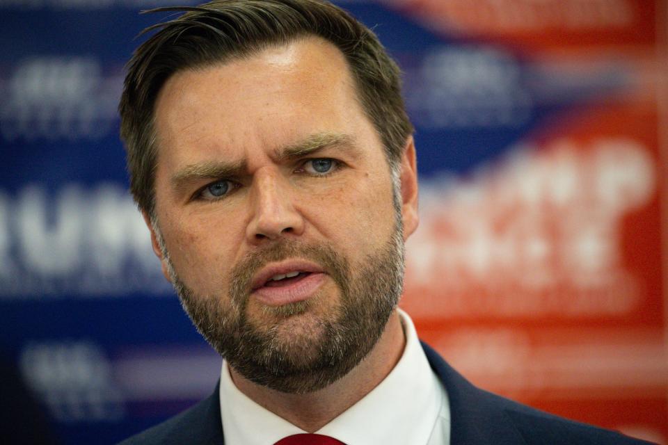 Republican vice presidential nominee JD Vance (R-Ohio) delivers remarks on Sept. 5, 2024, at Arizona Biltmore in Phoenix.