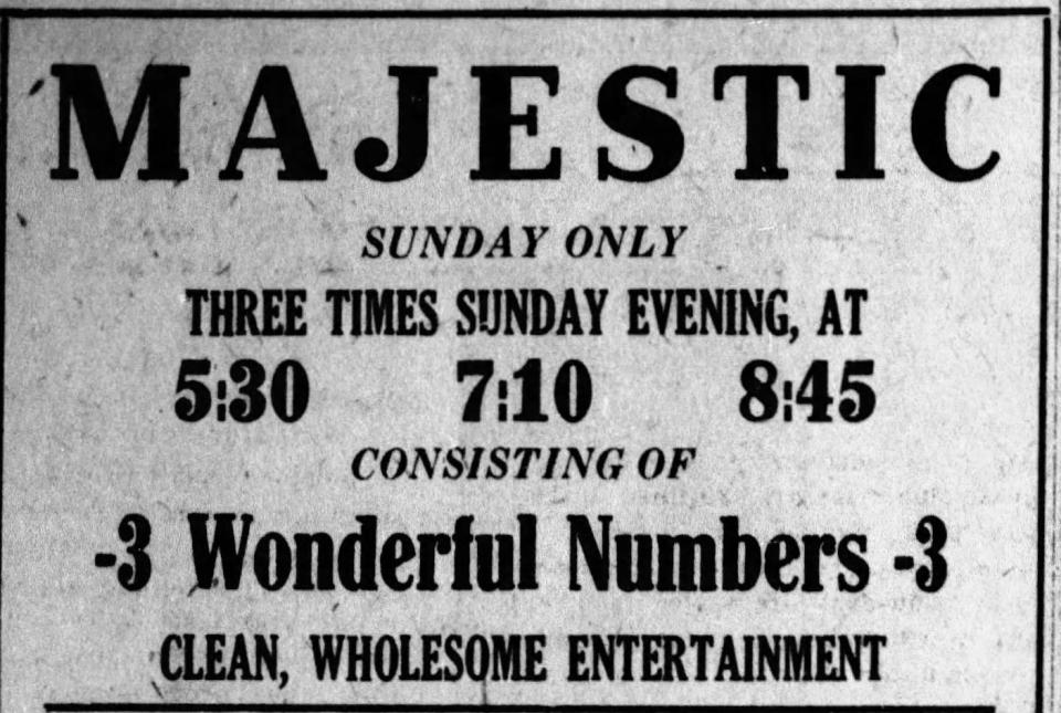 An advertisement for the Majestic that appeared in the Gazette.