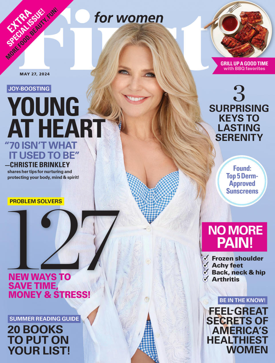 Christie Brinkley on the cover of 'FIRST for Women'