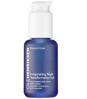 Reduce the look of fine lines and wrinkles with <strong><a href="https://fave.co/2W1yBzg" target="_blank" rel="noopener noreferrer">Olehenriksen Invigorating Night Transformation Gel</a></strong>. This serum is formulated with microalgae and AHAs, like glycolic and lactic acids, for concentrated anti-aging and texture benefits.&nbsp;<br /><strong><a href="https://fave.co/2W1yBzg" target="_blank" rel="noopener noreferrer">Find it for $49 at Sephora.﻿</a></strong>