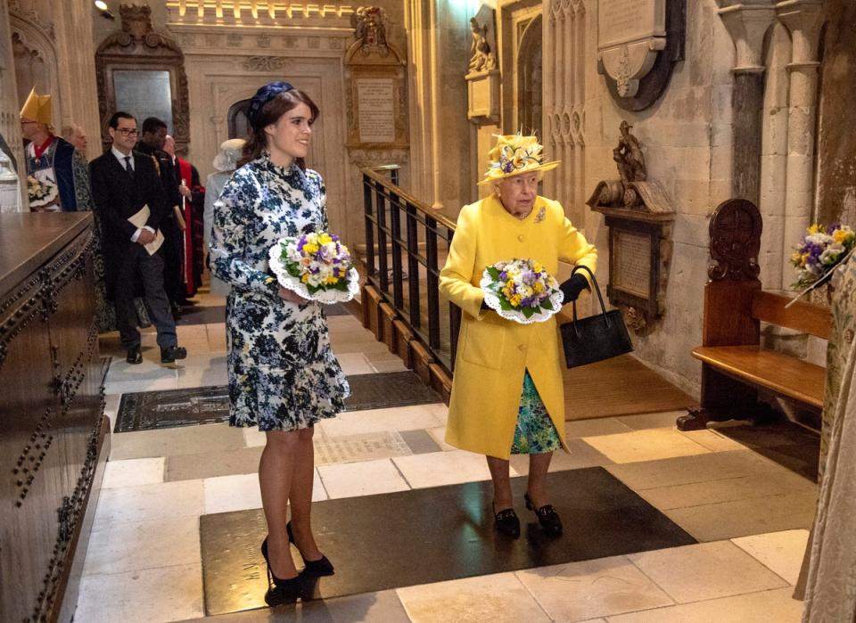 Princess Eugenie and Queen Elizabeth II in April 2019 (Getty Images)