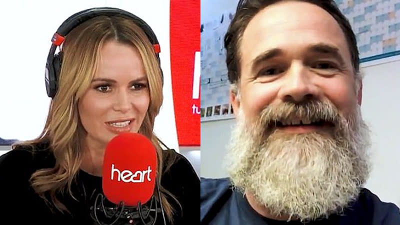 Amanda Holden got the chance to chat to her first ever boyfriend Clifford Culver during a FaceTime call live on Heart Radio. (Credit: Heart)