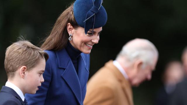 Kate Middleton Looks Festive in Royal Blue for Christmas Day Church  Services in Sandringham