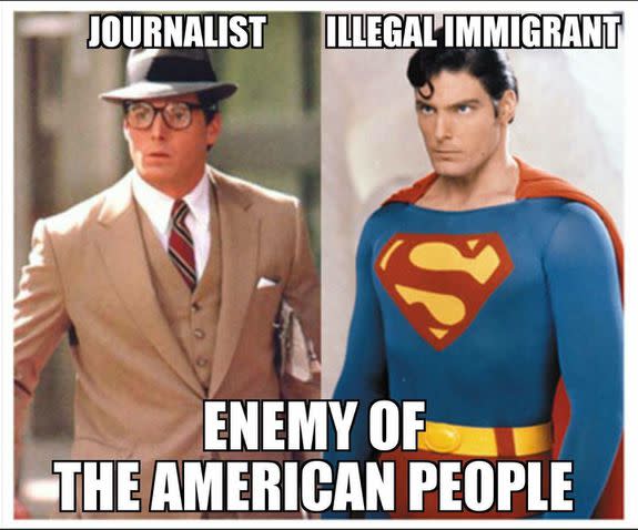 One of 2017's most on-point memes used Superman to combat Trump's claim that journalists were the "enemy of the American people."