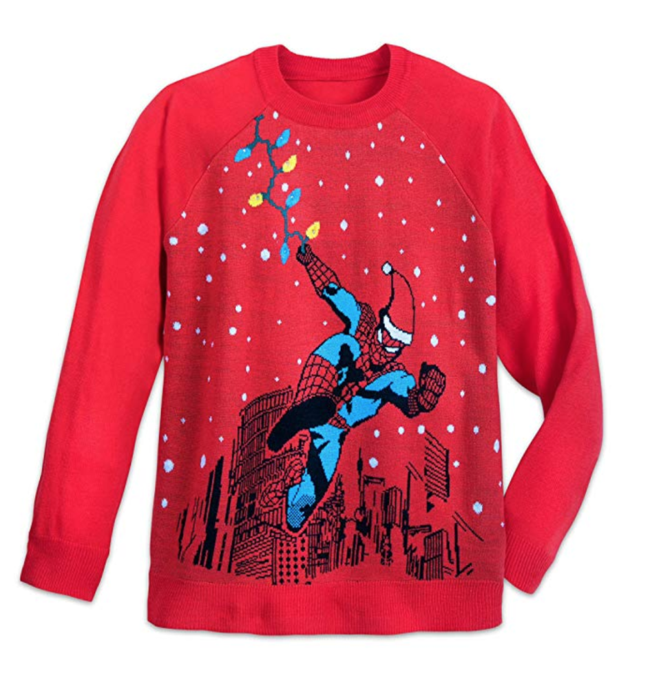 6) Spider-Man Light-Up Holiday Sweater for Adults