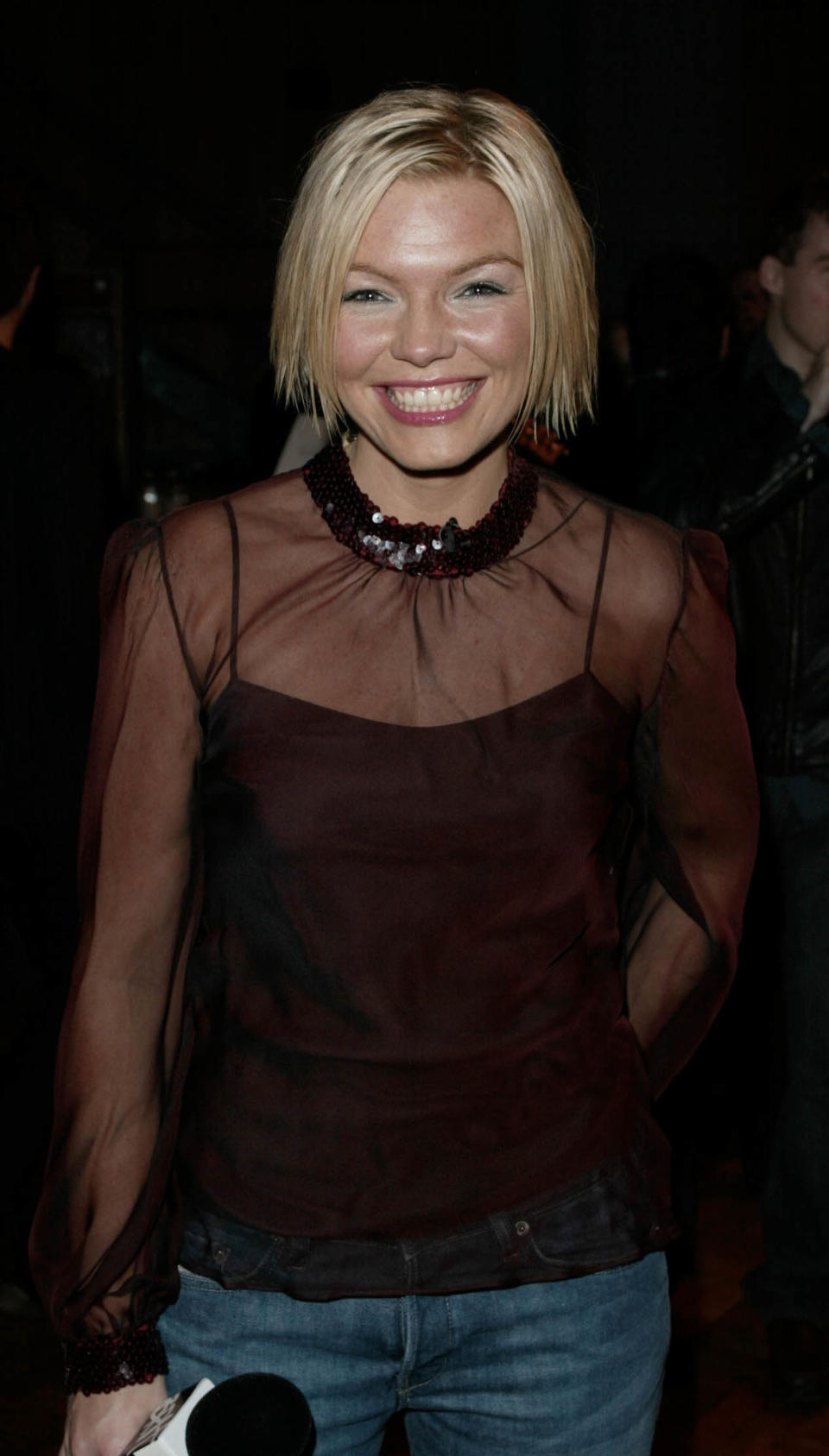 LONDON - JANUARY 14: British television presenter Kate Thornton attends the launch for the Brit Awards 2002 at Abbey Road Studios on January 14, 2002 in London. (Photo by Dave Hogan/Getty Images)