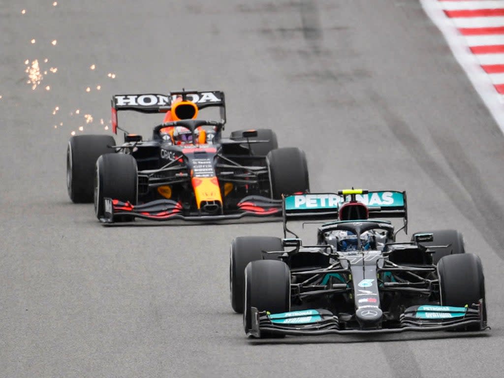 Red Bull and Mercedes are fighting it out for the Formula 1 drivers’ championship (AFP/Getty)