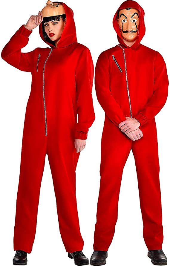 <p>Dress up as Tokyo, Helsinki, Denver or whatever your favorite Money Heist character is (they all wear the same red jumpsuit) in this <a href="https://www.netflix.com/title/80192098" rel="nofollow noopener" target="_blank" data-ylk="slk:crime TV series;elm:context_link;itc:0;sec:content-canvas" class="link ">crime TV series</a>.</p><p><a class="link " href="https://www.amazon.com/Party-City-Jumpsuit-Halloween-Costume/dp/B07T1LR897/?tag=syn-yahoo-20&ascsubtag=%5Bartid%7C10055.g.28073110%5Bsrc%7Cyahoo-us" rel="nofollow noopener" target="_blank" data-ylk="slk:SHOP NOW;elm:context_link;itc:0;sec:content-canvas">SHOP NOW</a></p>