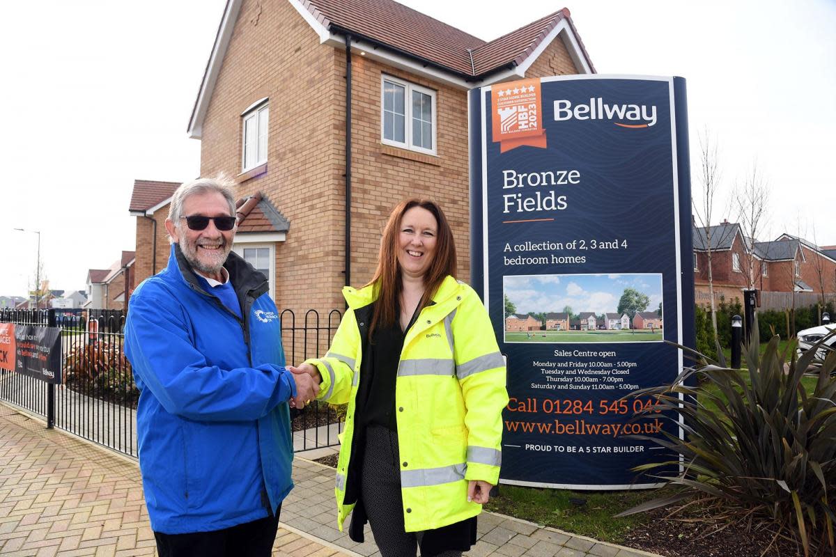 Bellway supports Cancer Research UK with donation for relay event in Bury St Edmunds <i>(Image: Submitted)</i>