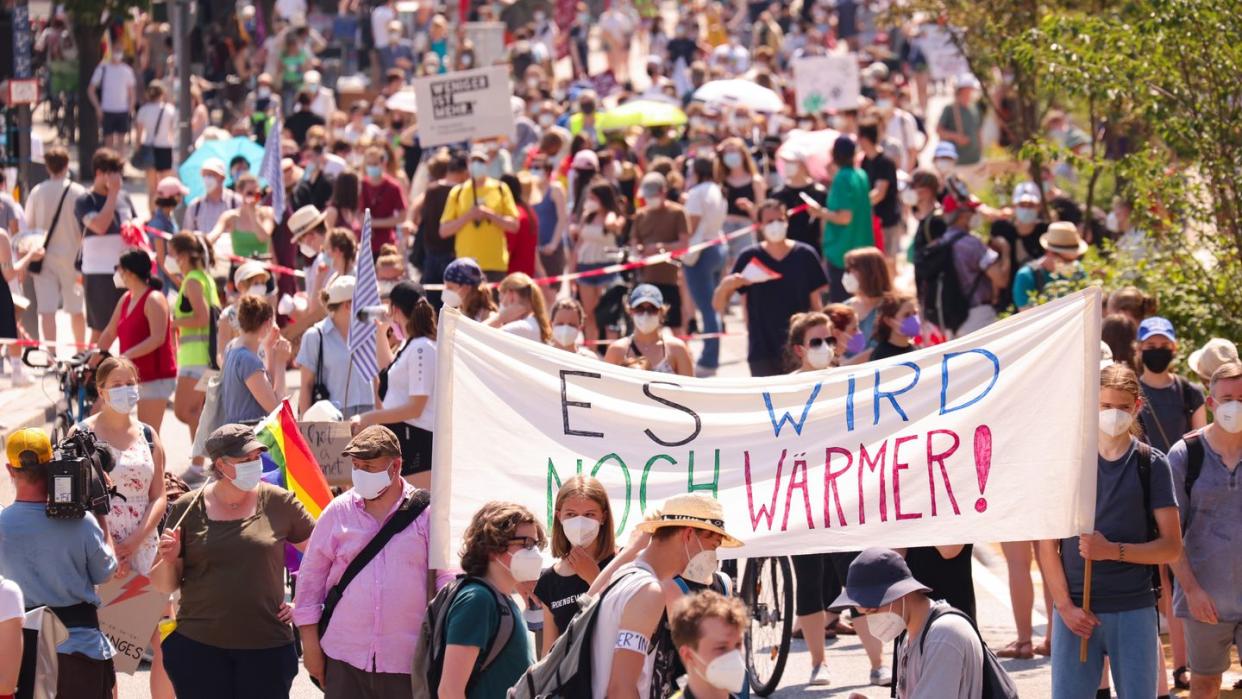 Fridays-for-Future-Demo in Hamburg.