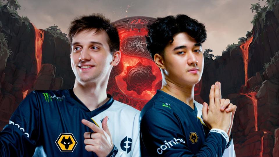 Evil Geniuses are looking like contenders for the Aegis of Champions once again after they had a perfect start to the Group Stage at The International 11. Pictured: Evil Geniuses Arteezy and Abed. (Photos: Evil Geniuses)