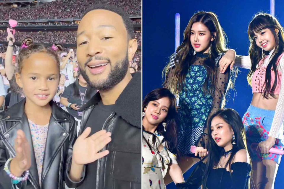 <p>chrissy teigen/instagram; getty</p> John Legend a daughter Luna, BLACKPINK