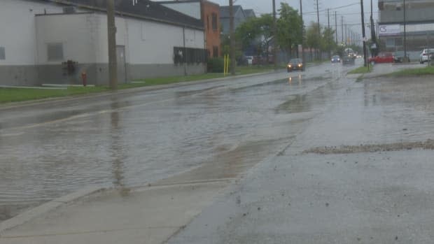 Many parts of Windsor-Essex experienced significant flooding on Friday July 16. (Darrin Di Carlo/CBC - image credit)