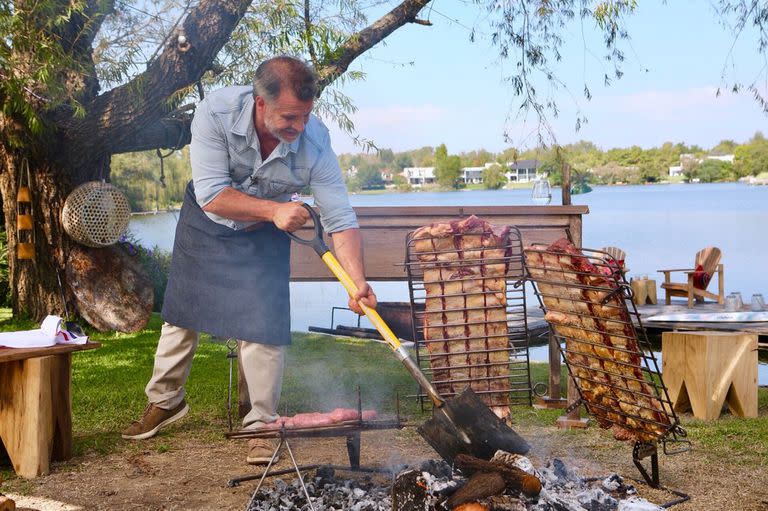 Un asado en el campo