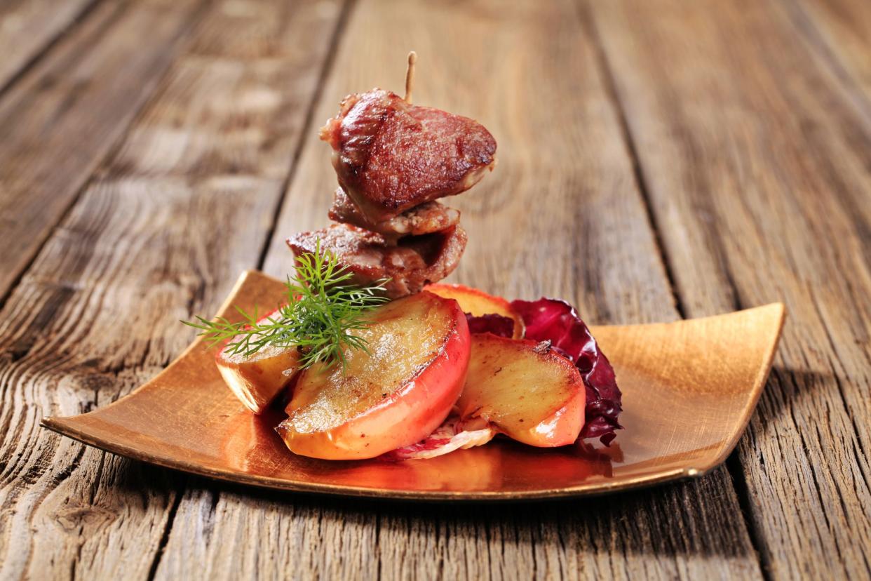 pork and apple kebab