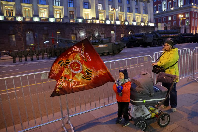 FILE PHOTO: Victory Day military parade rehearsal in Moscow