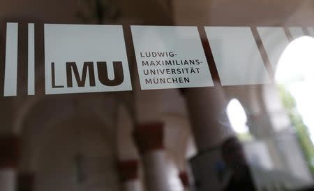 8. LMU logo of university called 'Ludwig-Maximilians-Universitaet' is pictured in Munich, Germany, May 13, 2016. REUTERS/Michaela Rehle