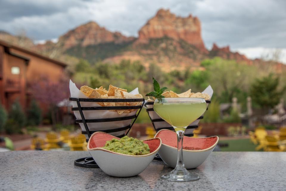 SaltRock Southwest Kitchen at Amara Resort and Spa in Sedona offers a stunning setting for a casual cocktail and appetizer or a special occasion dinner.