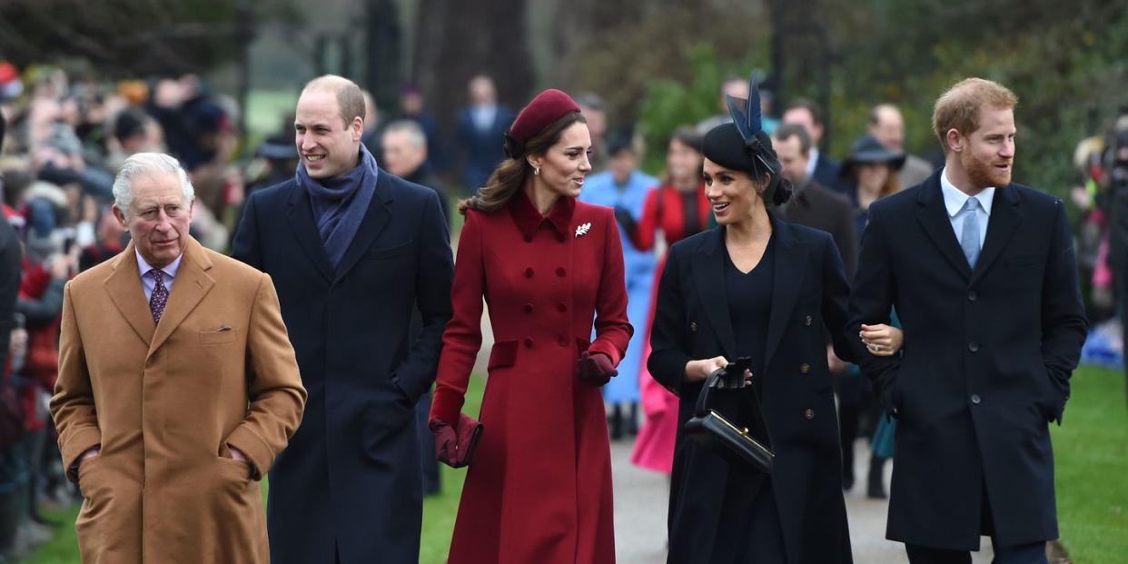 meghan markle and prince harry at christmas with the royals in 2018﻿