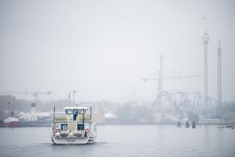 A ferry in Stockholm, Sweden.