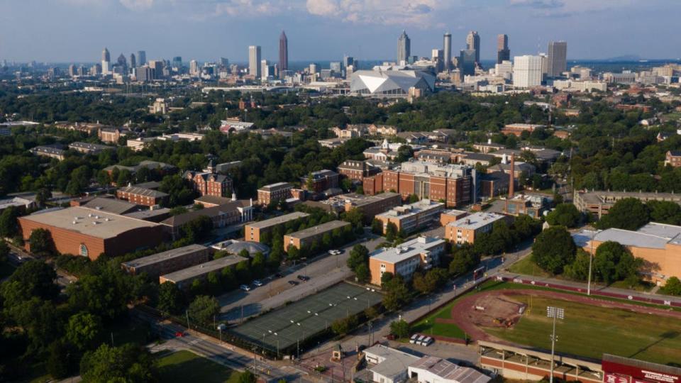 <div>The Morehouse College campus stands in an aerial photograph taken over Atlanta, Georgia, U.S., on Sunday, July 19, 2020. Photographer: Elijah Nouvelage/Bloomberg via Getty Images</div>