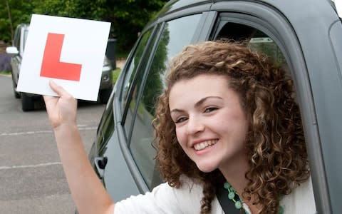 Young driver with L plate - Credit: Alamy