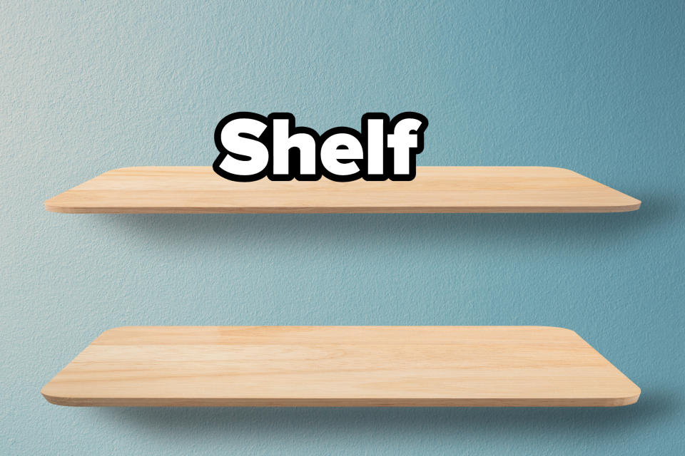 Shelves with the word "shelf"