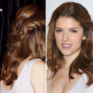 <b>Celebrities in plaits: Anna Kendrick </b><br><br>The Breaking Dawn actress chose subtle, wispy plaits while the rest of her hair lung loose.<br><br>© Rex