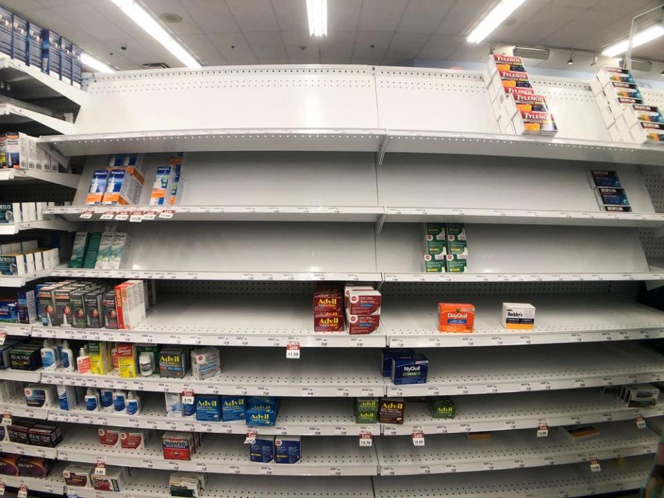  The cold and flu section at a Shoppers Drug Mart store in Toronto.