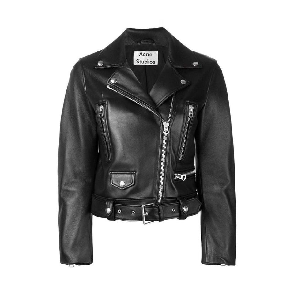 Mock Core Leather Moto Jacket