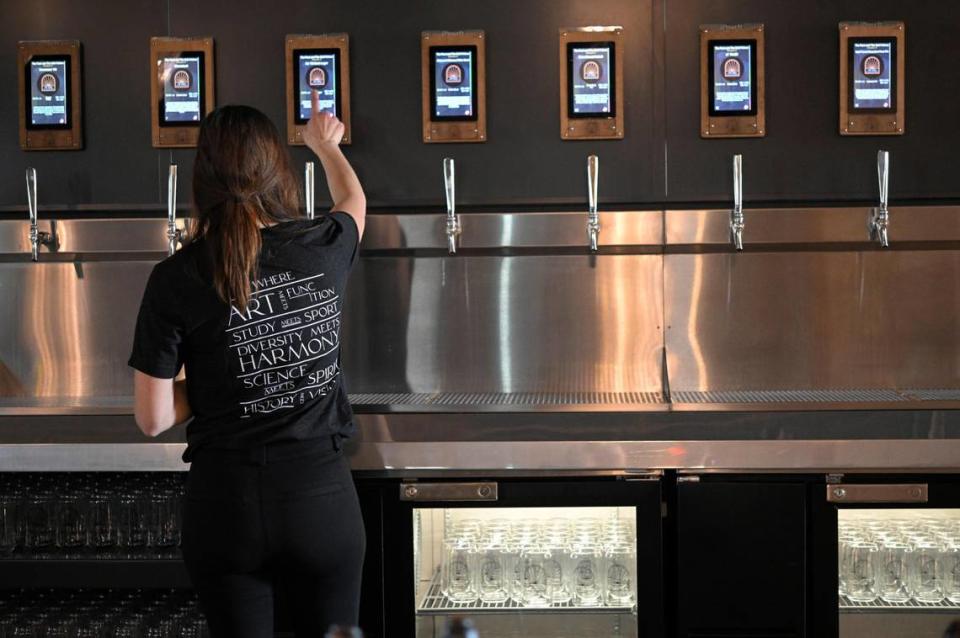 The brewery at The Farm and The Odd Fellows features 20 self-serve taps that customers operate using fobs.