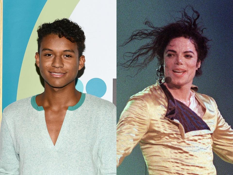 Jaafar Jackson and his uncle Michael Jackson.