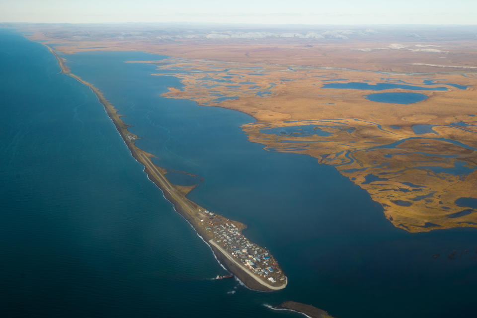 The island town of Kivalina, an Alaska Native community of 400 people, is receding into the ocean as a result of rising sea levels. (Photo: ASSOCIATED PRESS)