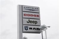 Chrysler, Dodge, Jeep and Ram signage is displayed outside Bill Snethkamp dealership in Detroit, Michigan January 2, 2014. REUTERS/Joshua Lott