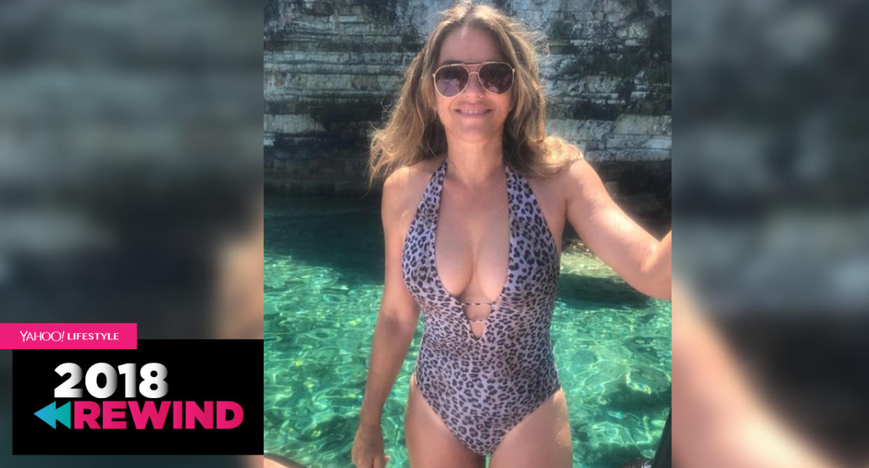 Elizabeth Hurley owned 2018 with her swimsuit shots. (Photo: Instagram elizabethhurley1)