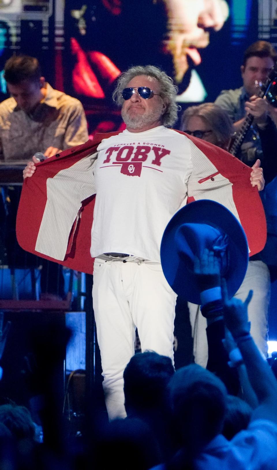 Sammy Hagar performs in honor of Toby Keith at the 2024 CMT Music Awards at the Moody Center in Austin, Tex., Sunday night, April 7, 2024.