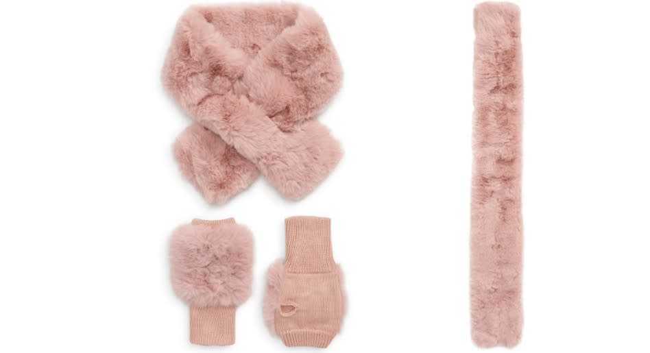 Jocelyn Faux Fur Scarf & Mitten Set - Nordstrom, $93 (originally $155)