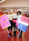 <p>The tutu-wearing trio of, from left, Jennifer Thomas, Amy Lords, and Taryn Louis came from Las Vegas. “I don’t believe in that two-party system anymore,” says Thomas, who supported Bernie Sanders in the last election. “I think we’ve moved beyond it.” (Photo: Ronda Churchill for Yahoo Lifestyle) </p>