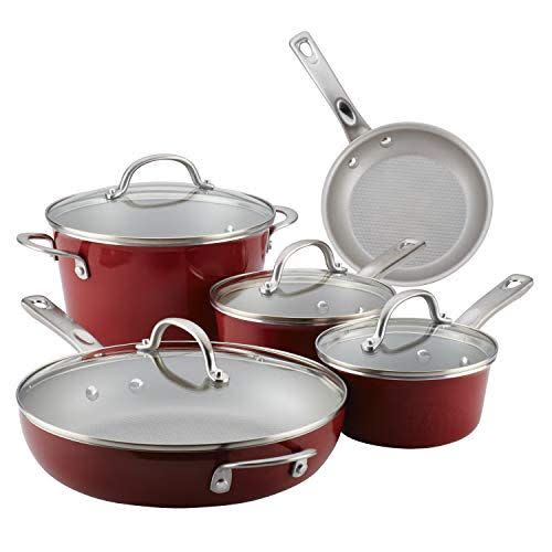 Ayesha Curry Home Collection Nonstick Cookware Pots and Pans Set