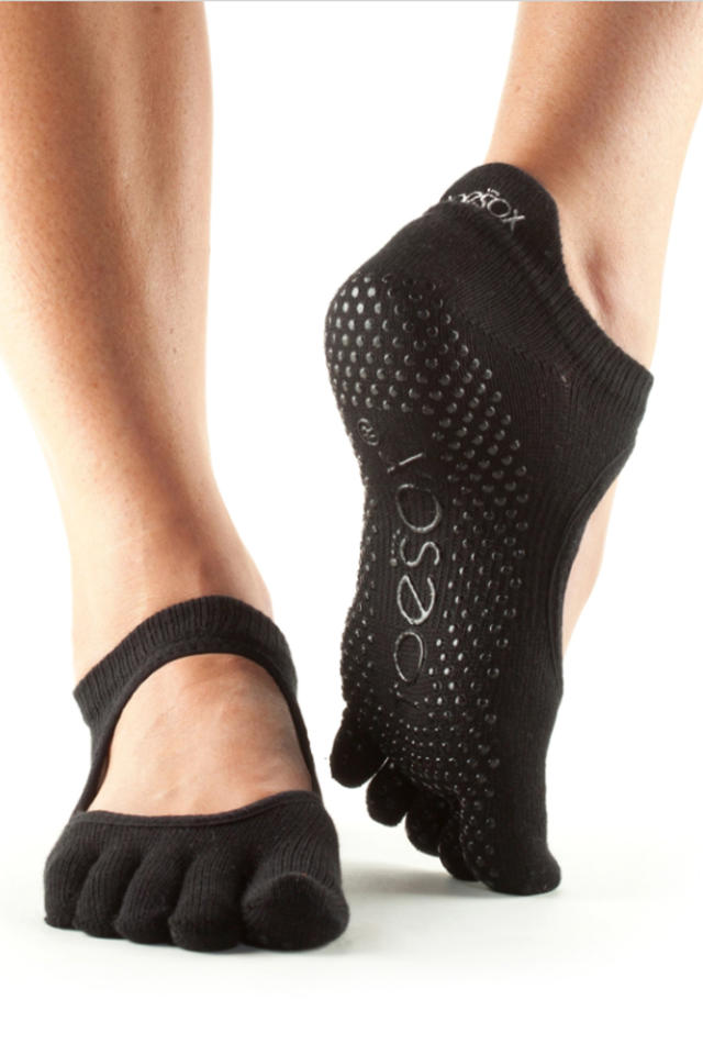 Generic Toeless Non Slip Women Yoga Socks Two Toe Yoga
