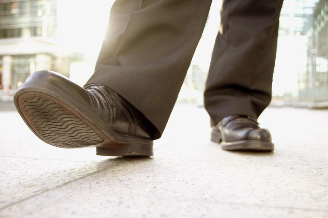 dress shoes on feet