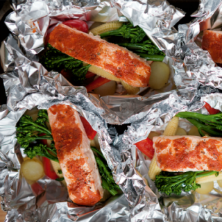 Fun Salmon and Veggie Packages