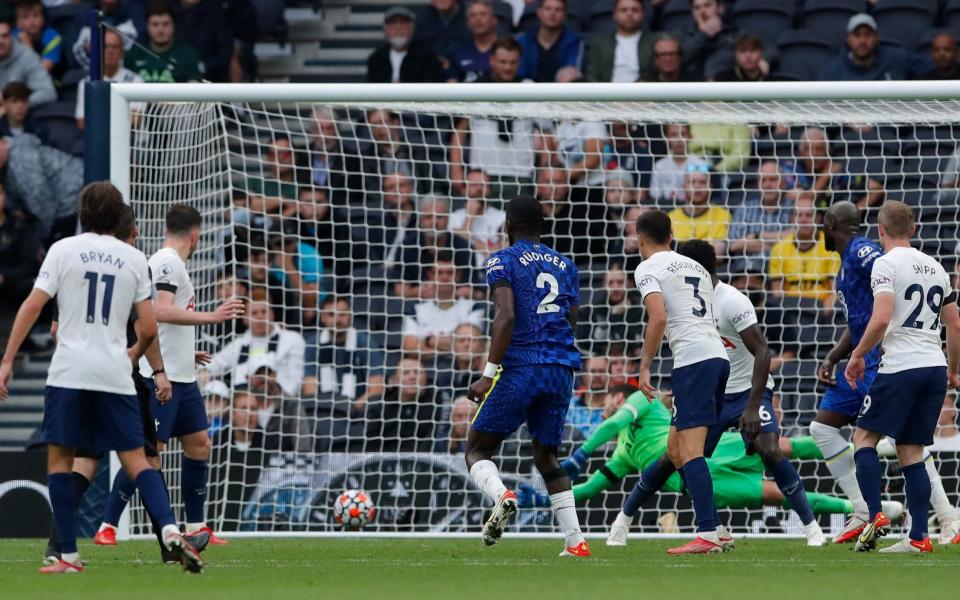 Chelsea's Antonio Rudiger scores their third goal Action Images - Reuters