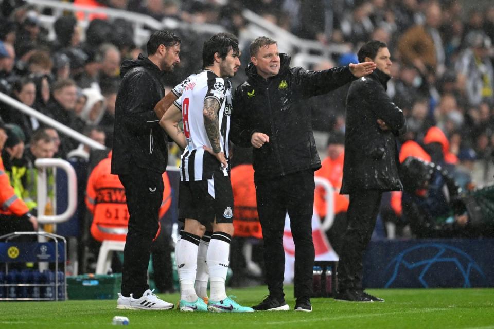 Newcastle sent on Tonali late on (Getty Images)