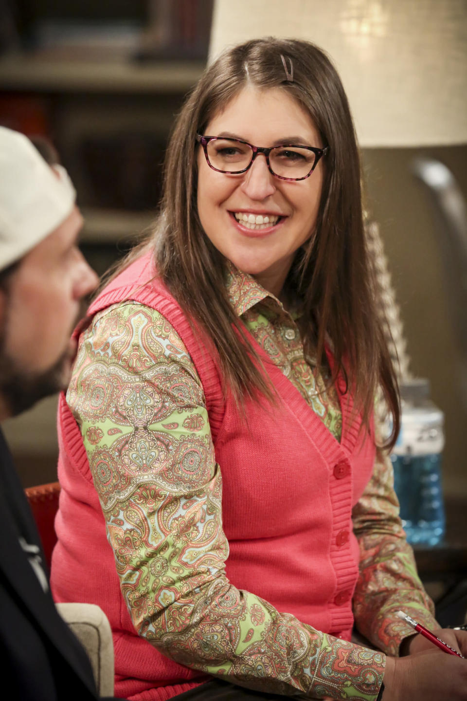 LOS ANGELES - FEBRUARY 4: "The D & D Vortex" -- Pictured: Amy Farrah Fowler (Mayim Bialik). When the gang finds out Wil Wheaton hosts a celebrity Dungeons and Dragons game involving William Shatner, Joe Manganiello, Kareem Abdul-Jabbar and Kevin Smith, deception and betrayal are the path to make it to the one open seat, on THE BIG BANG THEORY, Thursday, Feb. 21 (8:00-8:31 PM, ET/PT) on the CBS Television Network. (Photo by Michael Yarish/CBS via Getty Images) 