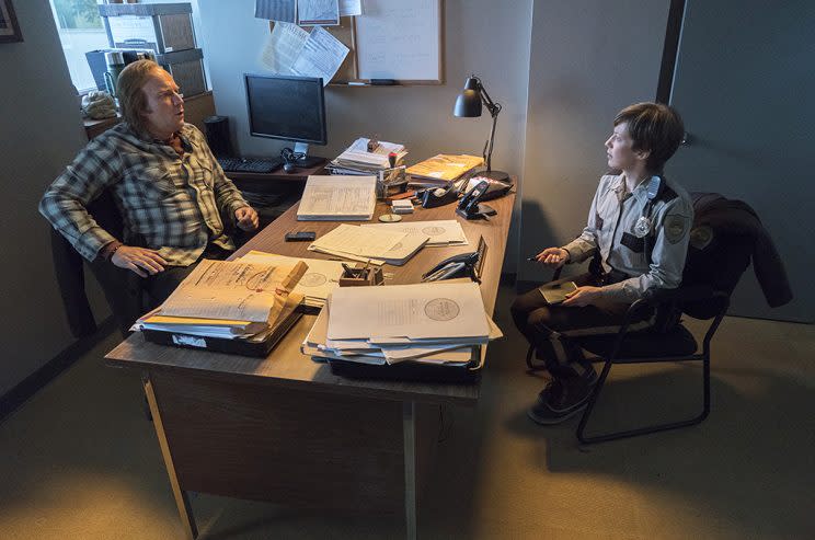 Ewan McGregor as Ray Stussy and Carrie Coon as Gloria Burgle in FX’s <em>Fargo</em>. (Photo: Chris Large/FX)