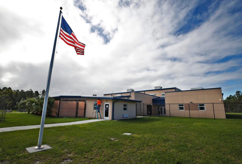 The "safe zone" at First Step Shelter in Daytona Beach provides an option for homeless people who need a legal place to stay for a day or overnight. The fenced, open-air pavilion is only for homeless people who are brought to First Step by law enforcement officers.