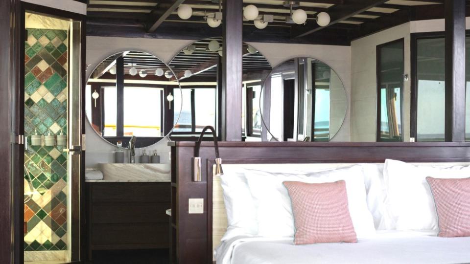 The 164-foot Vela was built by hand, but the owners mandated it have modern amenities including a huge master suite.
